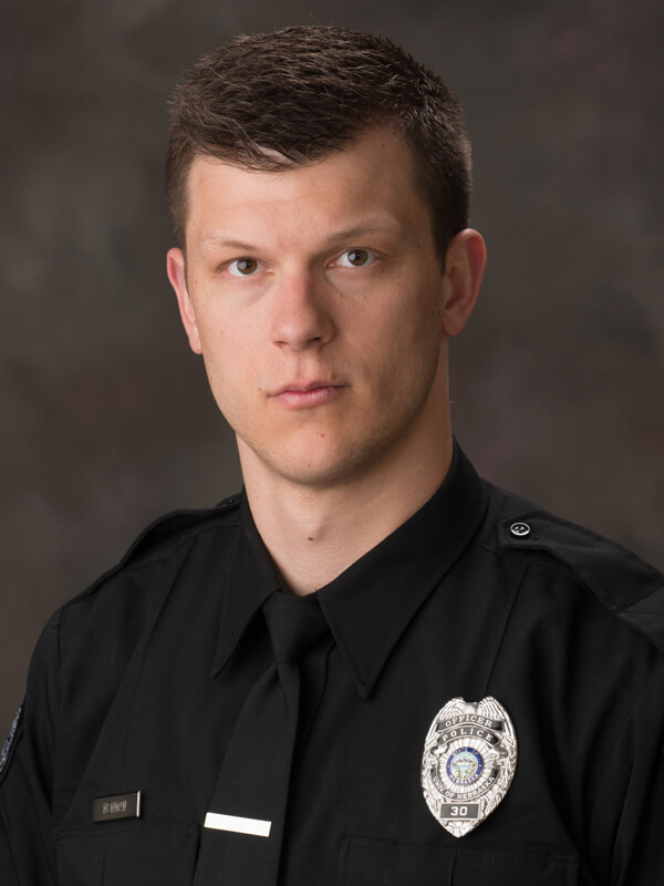 Portrait of Police Officer Jordan Newman.